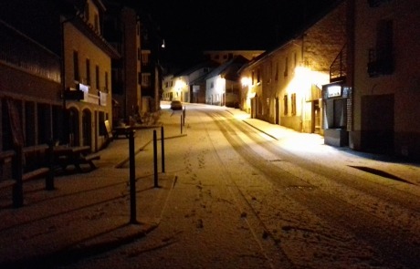 The village of Mijoux in the evening