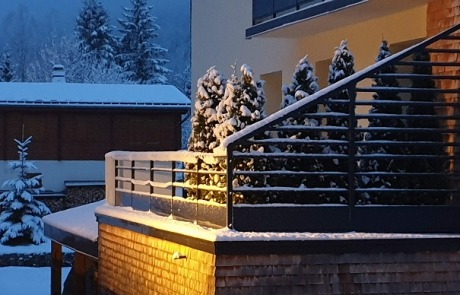 Terrasse N°11 en hiver Résidence Les Tavaillons