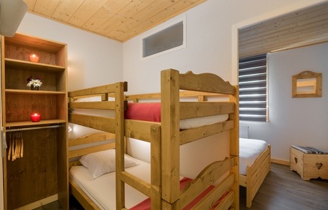 Bunk bed corner cabin N° 15 and 25 Residence Les Tavaillonss